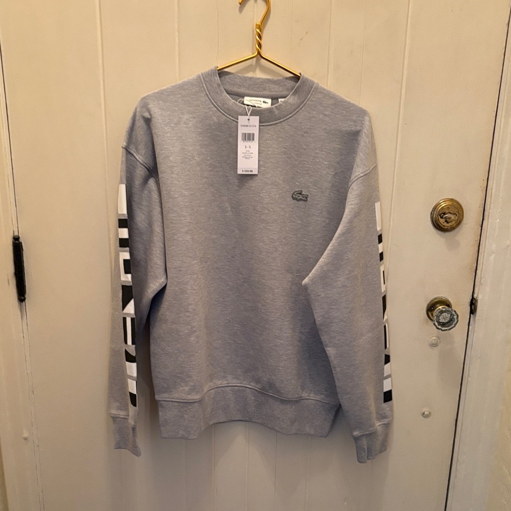 Lacoste Men's Crewneck Sweater in Light Gray